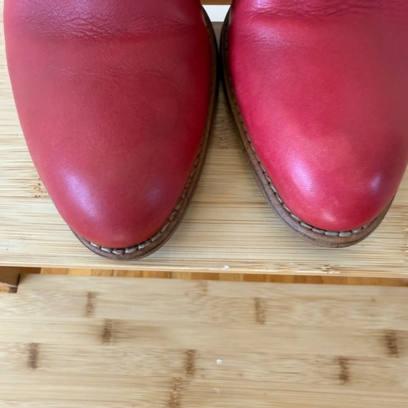 Bold mid-calf Cowboy boots in rich cherry red 🍒 - Picture 7 of 10